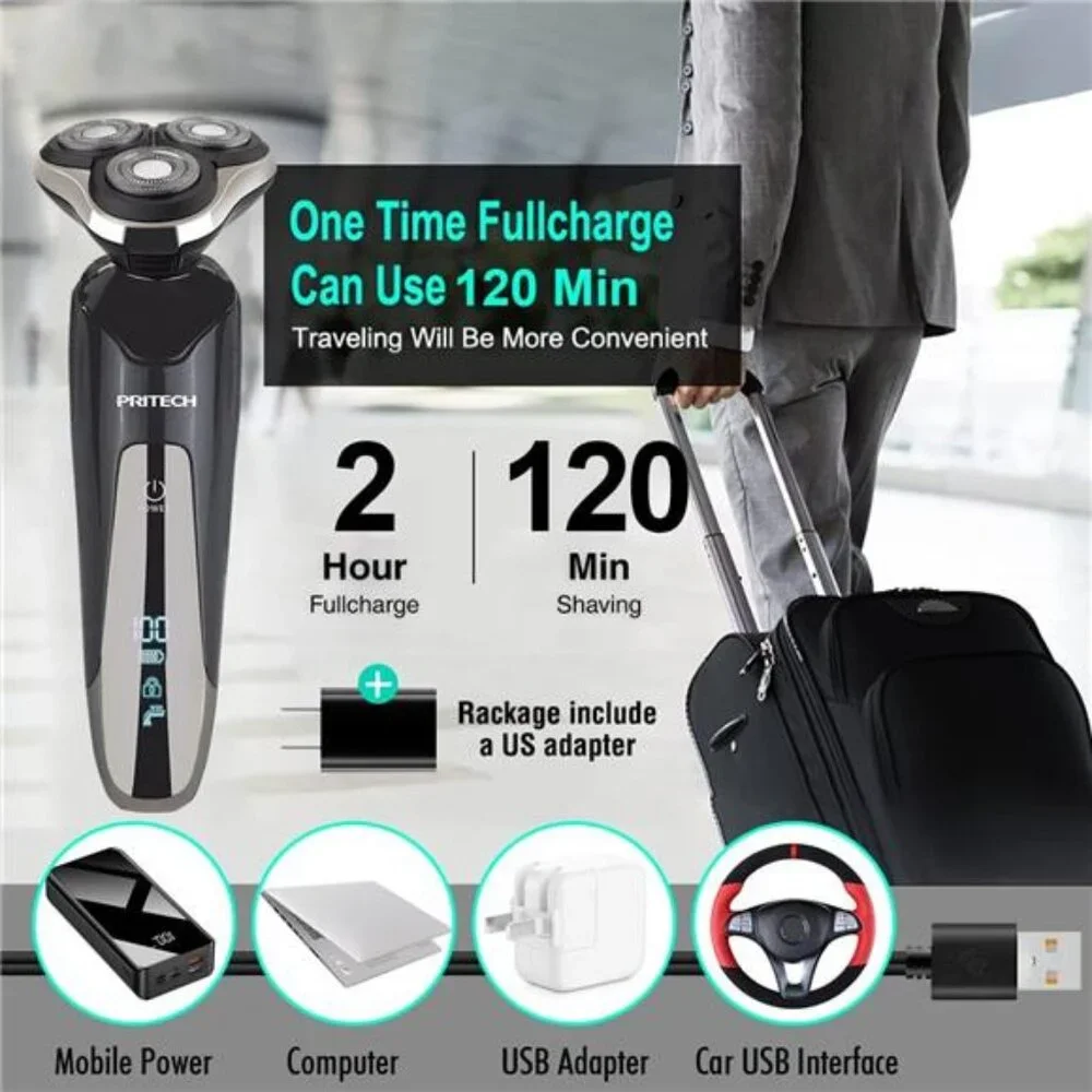 Electric Razor for Men - Rechargeable Electric Shaver for Men, Rechargeable